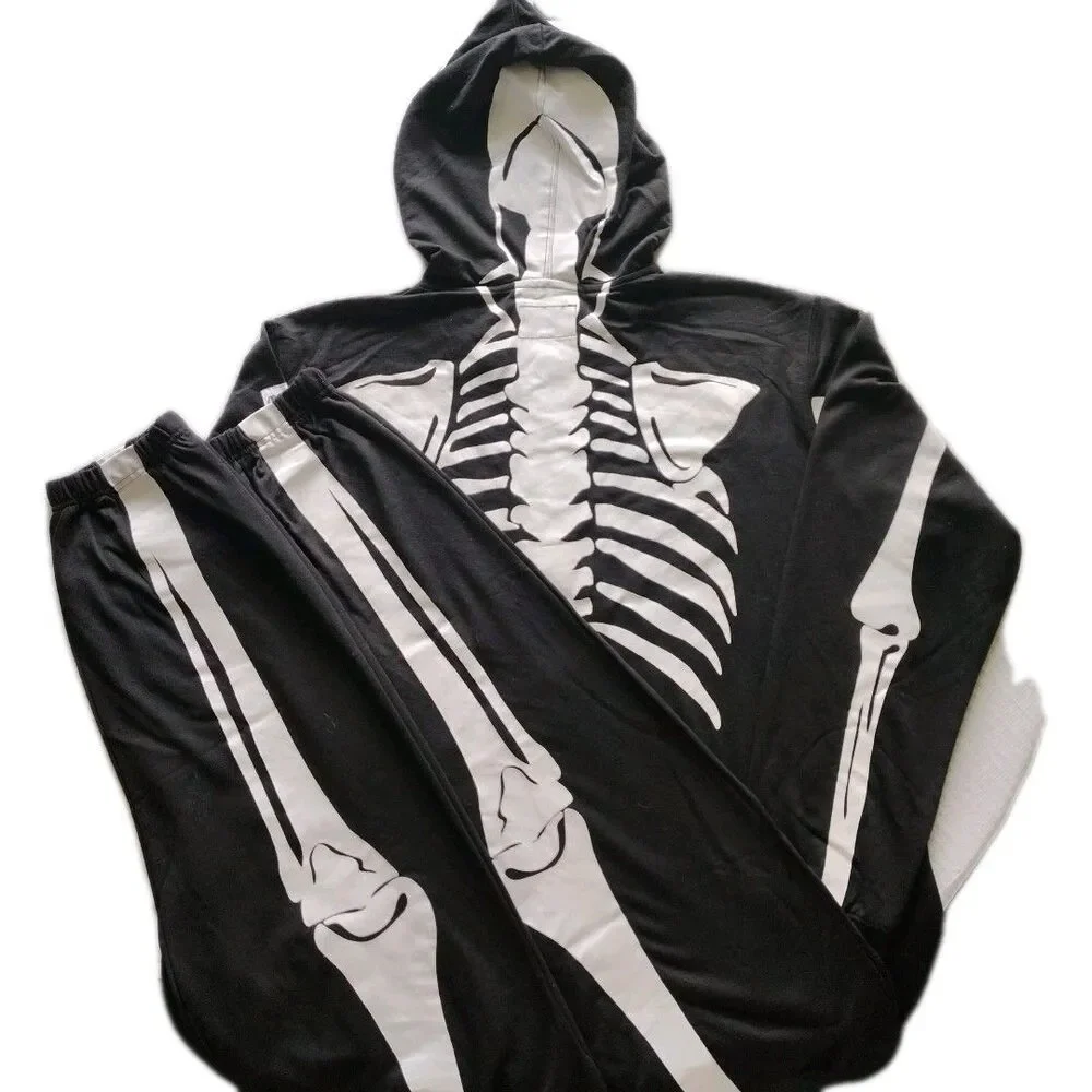 Tipsy Elves XXL Skeleton Full Body Sweatsuit Adult/Unisex Graphic Spooky Theate